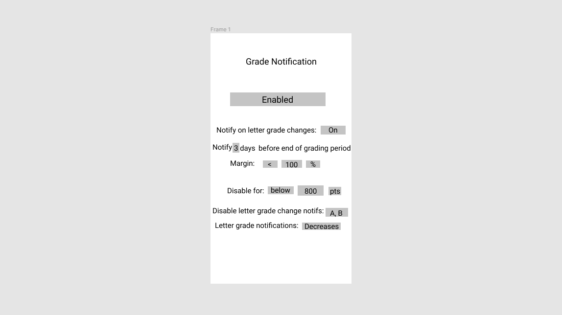 Design for Grade Notification App
